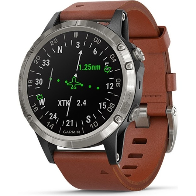 Часы GARMIN D2 Delta для пилотов, кожаный ремешок 010-01988-31