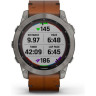 Часы GARMIN FENIX 7X SAPPHIRE SOLAR TITANIUM WITH A CHESTNUT LEATHER STRAP 11166