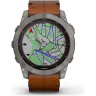 Часы GARMIN FENIX 7X SAPPHIRE SOLAR TITANIUM WITH A CHESTNUT LEATHER STRAP 11166