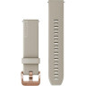 Ремешок GARMIN QUICK RELEASE BANDS (20 MM) LIGHT SAND WITH ROSE GOLD HARDWARE 11673