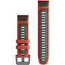 Ремешок GARMIN QUICKFIT 22 WATCH BANDS FLAME RED/GRAPHITE SILICONE 11512