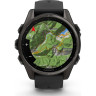 Смарт-часы GARMIN FENIX 8 – 43 мм, AMOLED Sapphire, титан с DLC-покрытием Carbon Gray и силиконовым ремешком черного/серого цвета 010-02903-21