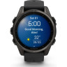Смарт-часы GARMIN FENIX 8 – 43 мм, AMOLED Sapphire, титан с DLC-покрытием Carbon Gray и силиконовым ремешком черного/серого цвета 010-02903-21