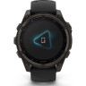 Смарт-часы GARMIN FENIX 8 – 47 мм, Solar Sapphire, титан с DLC-покрытием Carbon Gray и силиконовым ремешком черного/серого цвета 010-02906-11