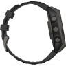 Смарт-часы GARMIN FENIX 8 – 47 мм, Solar Sapphire, титан с DLC-покрытием Carbon Gray и силиконовым ремешком черного/серого цвета 010-02906-11