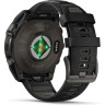 Смарт-часы GARMIN FENIX 8 – 47 мм, Solar Sapphire, титан с DLC-покрытием Carbon Gray и силиконовым ремешком черного/серого цвета 010-02906-11