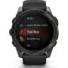 Смарт-часы GARMIN FENIX 8 – 51 мм, AMOLED Sapphire, титан с DLC-покрытием Carbon Gray и силиконовым ремешком черного/серого цвета 010-02905-21