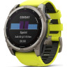 Смарт-часы GARMIN FENIX 8 – 51 мм, Solar Sapphire, титан с ярко-желтым/графитовым силиконовым ремешком 010-02907-21